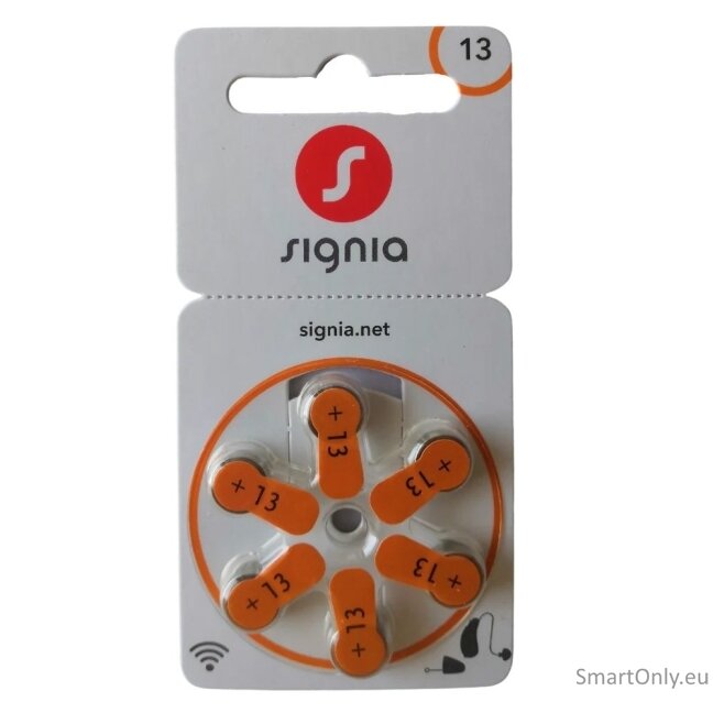 Signia 13 PR48 6BL Hearing batteries 6 pcs Signia 13 PR48 6BL Hearing batteries 6 pcs
