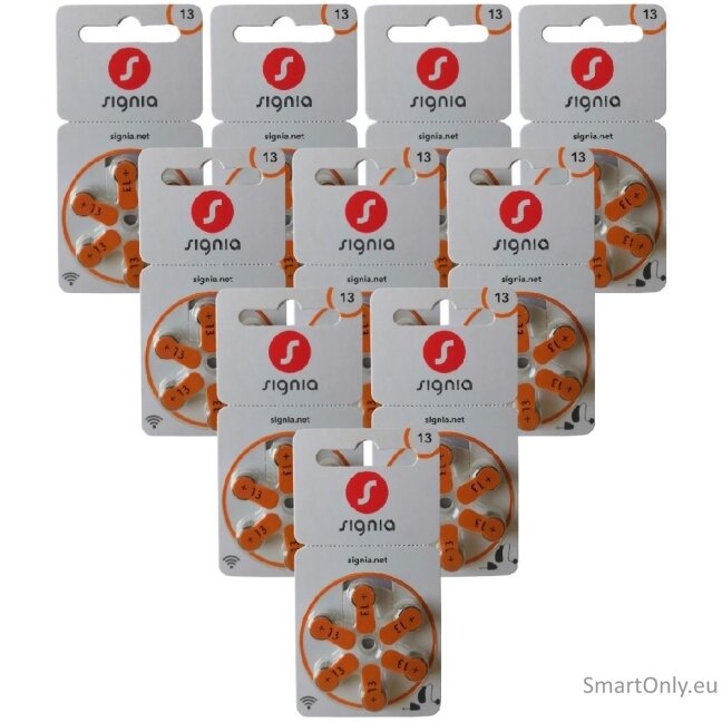 Signia 13 PR48 6BL Hearing batteries 60 pcs Signia 13 PR48 6BL Hearing batteries 60 pcs