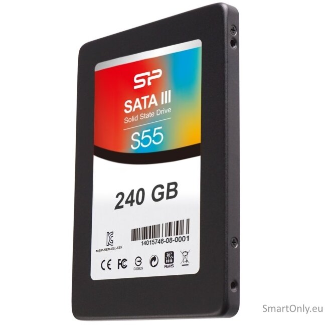 Silicon Power | Slim S55 | 240 GB | Solid-state drive interface SATA | Read speed 550 MB/s | Write speed 450 MB/s 1