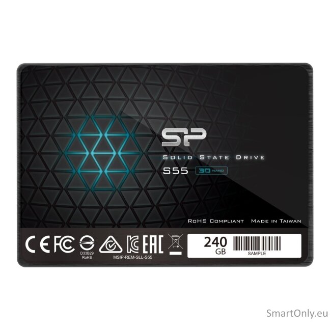 Silicon Power | Slim S55 | 240 GB | Solid-state drive interface SATA | Read speed 550 MB/s | Write speed 450 MB/s 5