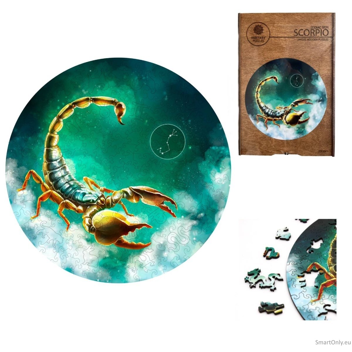 Skorpionas (Zodiakai) Dėlionė Iš Medžio (200 detalių) Fantasy Puzzles Skorpionas (Zodiakai) Dėlionė Iš Medžio (200 detalių) Fantasy Puzzles