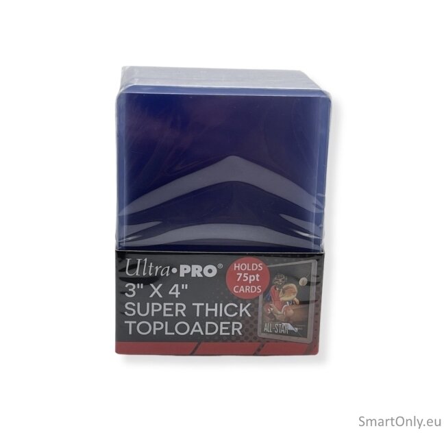 Skaidrūs Super Thick Toploader kortų laikikliai 3" x 4" (75PT) 25 vnt. Ultra PRO 2 Skaidrūs Super Thick Toploader kortų laikikliai 3" x 4" (75PT) 25 vnt. Ultra PRO 2