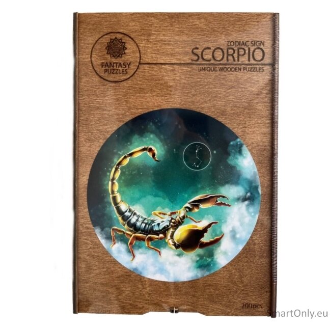 Skorpionas (Zodiakai) Dėlionė Iš Medžio (200 detalių) Fantasy Puzzles 1 Skorpionas (Zodiakai) Dėlionė Iš Medžio (200 detalių) Fantasy Puzzles 1