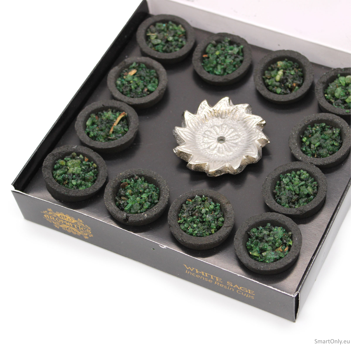 Smilkalai dervos puodelyje 12 vnt. - Baltasis šalavijas AW Aromatics 2 Smilkalai dervos puodelyje 12 vnt. - Baltasis šalavijas AW Aromatics 2