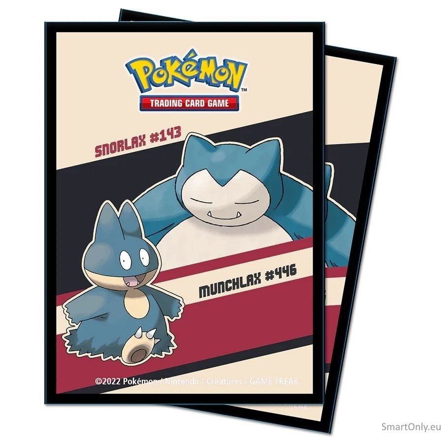 Snorlax and Munchlax Standard apsauginės kortų įmautės (65 kortoms) Pokémon Ultra Pro 4