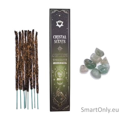 Šokolado Aromato Natūralūs smilkalai su Avantiurino kristalais Crystal Scents
