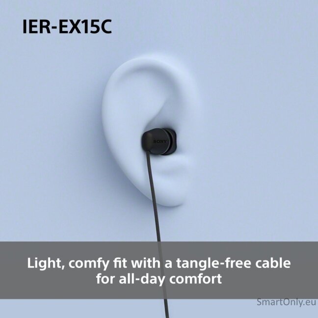 Sony IER‑EX15C USB‑C Wired Earbuds with Mic, Black 3