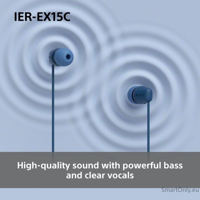Sony IER‑EX15C USB‑C Wired Earbuds with Mic, Blue 4 Sony IER‑EX15C USB‑C Wired Earbuds with Mic, Blue 4