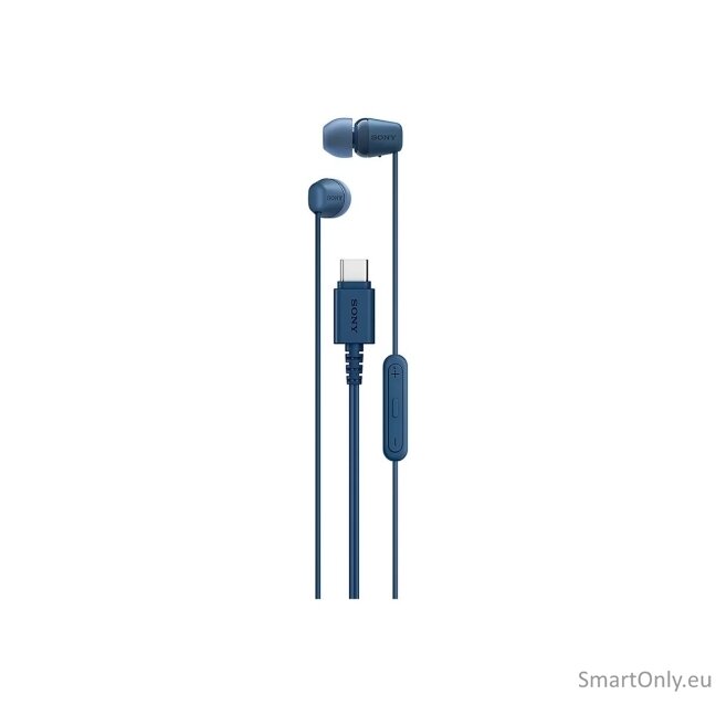 Sony IER‑EX15C USB‑C Wired Earbuds with Mic, Blue Sony IER‑EX15C USB‑C Wired Earbuds with Mic, Blue