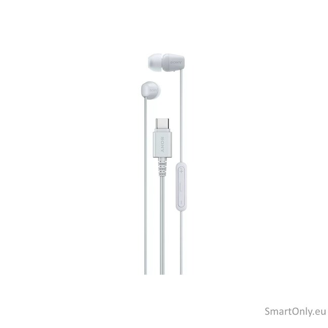Sony IER‑EX15C USB‑C Wired Earbuds with Mic, White