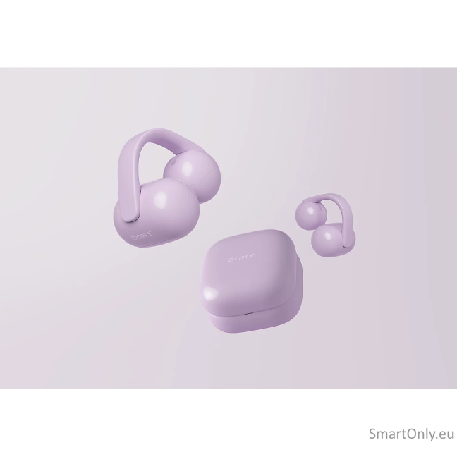 Sony LinkBuds WF-LC900 Clip Open-Ear Headphones, Lavender | Sony 3 Sony LinkBuds WF-LC900 Clip Open-Ear Headphones, Lavender | Sony 3