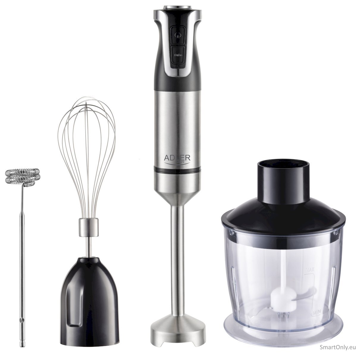 Stainless Steel/Black | 1800 W | Adler AD 4627 | Hand Blender Set | Number of speeds 20 | Chopper | Turbo mode 1 Stainless Steel/Black | 1800 W | Adler AD 4627 | Hand Blender Set | Number of speeds 20 | Chopper | Turbo mode 1