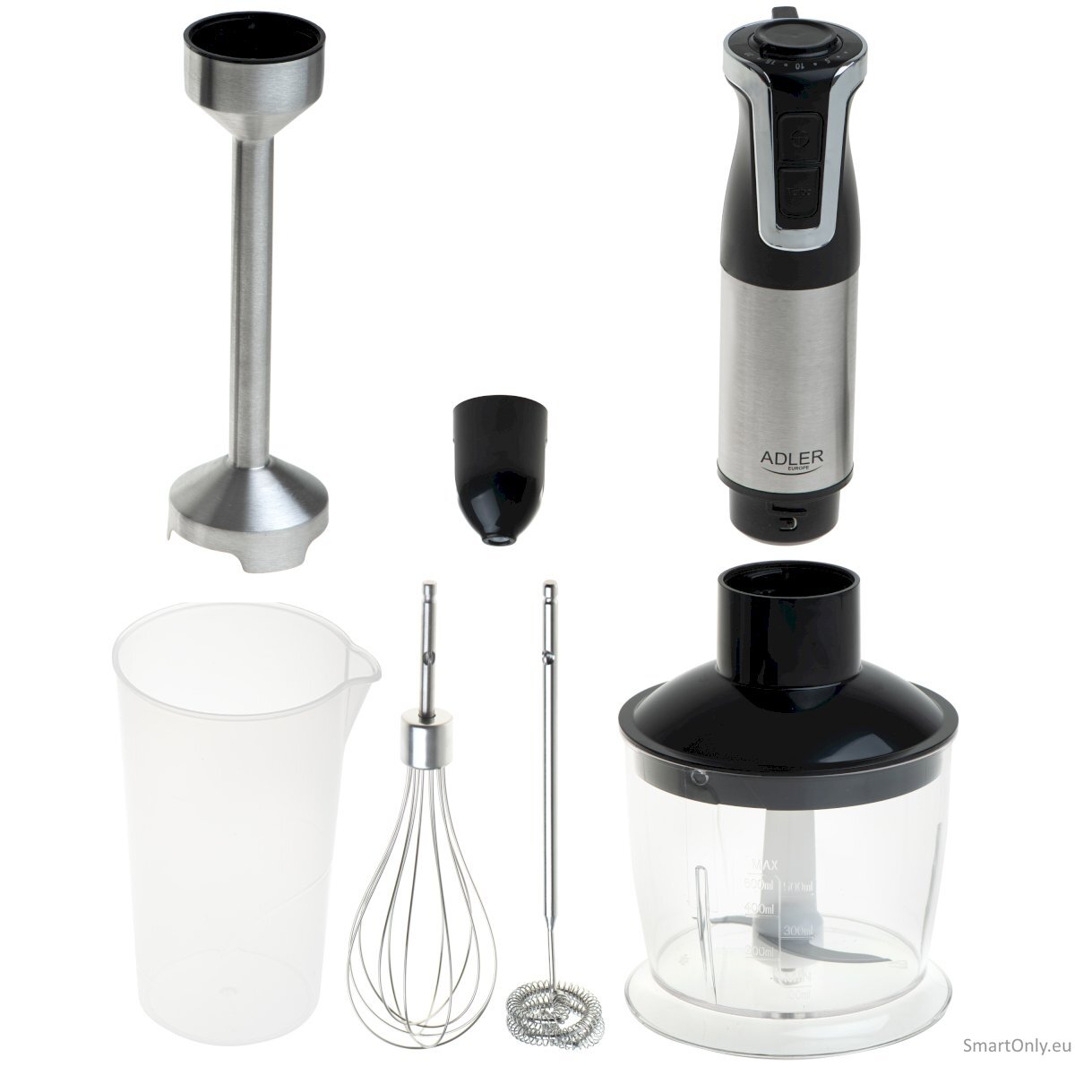 Stainless Steel/Black | 1800 W | Adler AD 4627 | Hand Blender Set | Number of speeds 20 | Chopper | Turbo mode 8 Stainless Steel/Black | 1800 W | Adler AD 4627 | Hand Blender Set | Number of speeds 20 | Chopper | Turbo mode 8