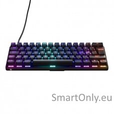 SteelSeries Gaming Keyboard Apex 9 Mini Gaming keyboard Durable and Portable, the detachable USB-C braided cable can withstand the wear and tear of daily life RGB LED light NOR Wired OptiPoint Optical