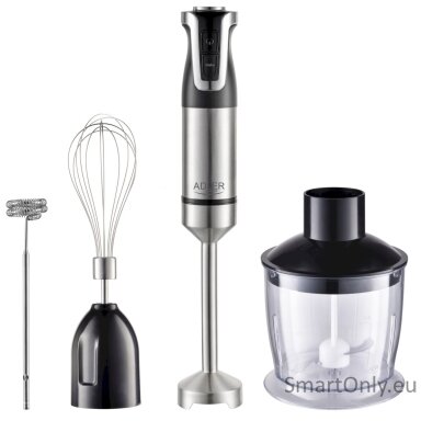 Stainless Steel/Black | 1800 W | Adler AD 4627 | Hand Blender Set | Number of speeds 20 | Chopper | Turbo mode Stainless Steel/Black | 1800 W | Adler AD 4627 | Hand Blender Set | Number of speeds 20 | Chopper | Turbo mode