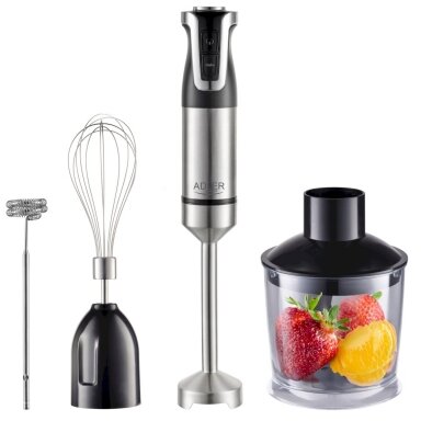 Stainless Steel/Black | 1800 W | Adler AD 4627 | Hand Blender Set | Number of speeds 20 | Chopper | Turbo mode Stainless Steel/Black | 1800 W | Adler AD 4627 | Hand Blender Set | Number of speeds 20 | Chopper | Turbo mode