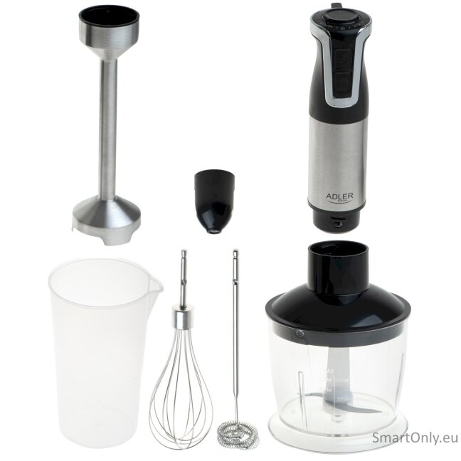 Stainless Steel/Black | 1800 W | Adler AD 4627 | Hand Blender Set | Number of speeds 20 | Chopper | Turbo mode 8 Stainless Steel/Black | 1800 W | Adler AD 4627 | Hand Blender Set | Number of speeds 20 | Chopper | Turbo mode 8