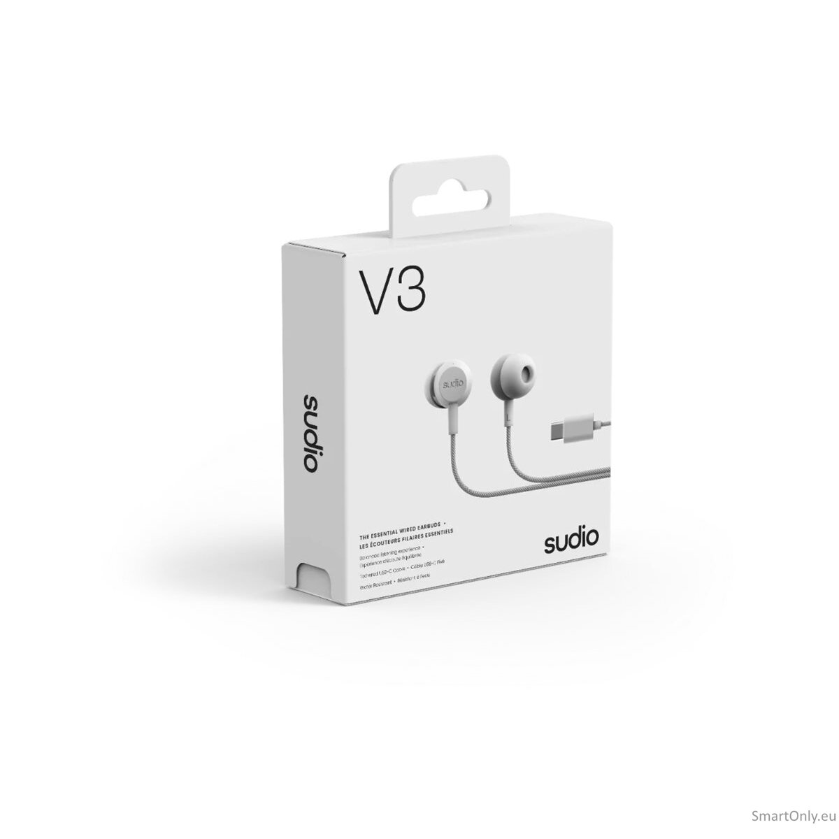 Sudio Earbuds | V3 | USB-C | In-ear | Microphone | Grey White 6