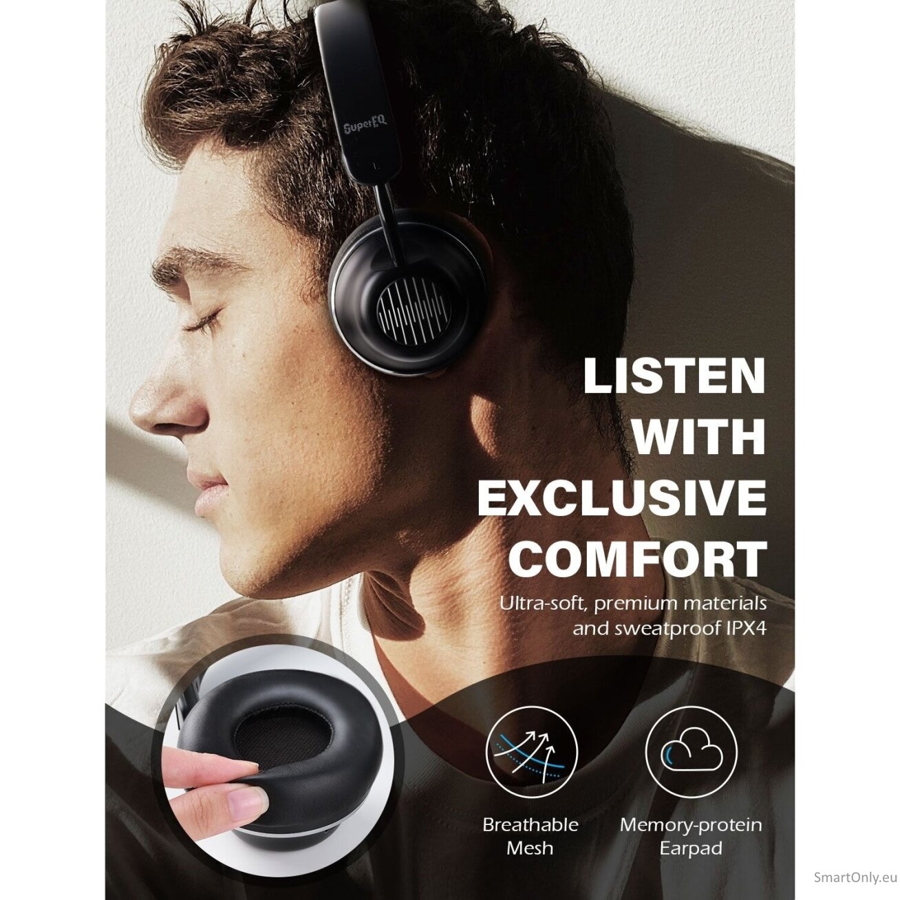 ONEODIO SuperEQ S2 ANC Wireless Headphones Black 7 ONEODIO SuperEQ S2 ANC Wireless Headphones Black 7