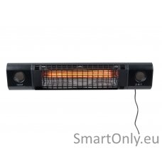 SUNRED Heater SOUND-2000W, Sun and Sound Ultra Wall Infrared, 2000 W, Black, IP54