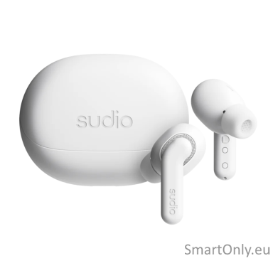 Sudio Earbuds | E4 Pro | Bluetooth | In-ear | Microphone | Cloud White | Noise canceling | Noise reduction | Wireless