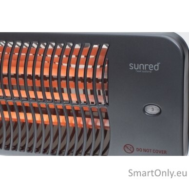 SUNRED Heater LUG-2000W, Lugo Quartz Wall  Infrared, 2000 W, Grey, IP24 3