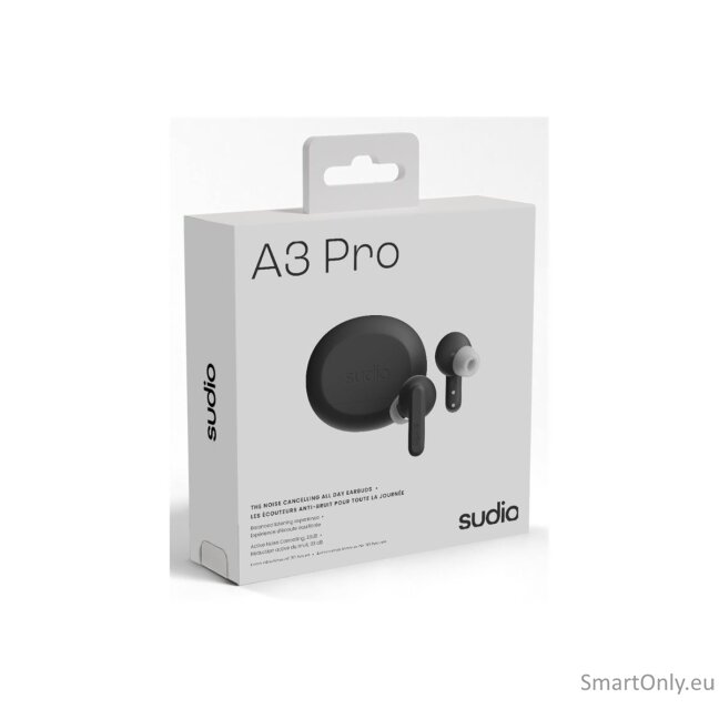 Sudio Earbuds | A3 Pro | Bluetooth | In-ear | Microphone | Cloudy Black | Noise canceling | Wireless 6