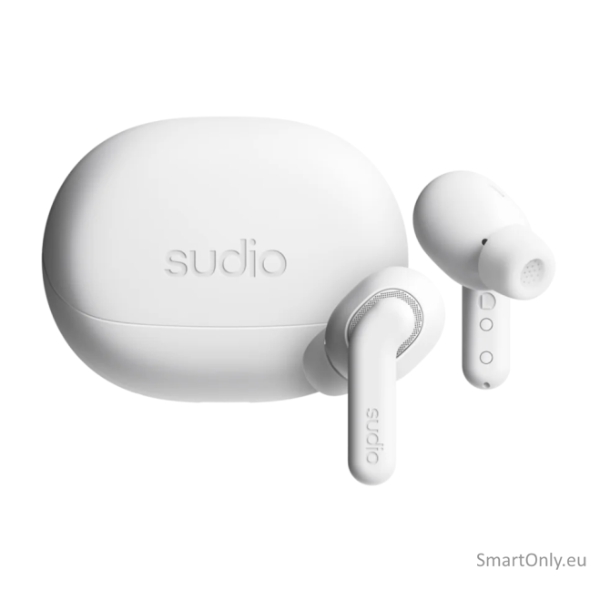 Sudio Earbuds | E4 Pro | Bluetooth | In-ear | Microphone | Cloud White | Noise canceling | Noise reduction | Wireless