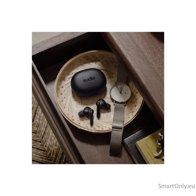 Sudio Earbuds | E4 Pro | Bluetooth | In-ear | Microphone | Midnight Black | Noise canceling | Noise reduction | Wireless 8 Sudio Earbuds | E4 Pro | Bluetooth | In-ear | Microphone | Midnight Black | Noise canceling | Noise reduction | Wireless 8