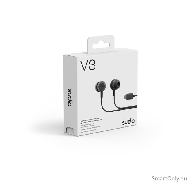 Sudio Earbuds | V3 | USB-C | In-ear | Microphone | Dusty Black 6