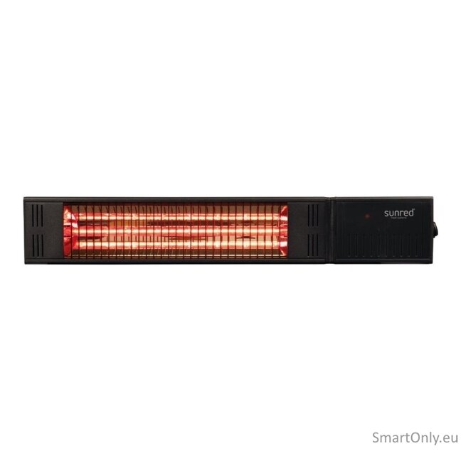 SUNRED Heater RDS-15W-B, Fortuna Wall  Infrared, 1500 W, Black, IP55 5