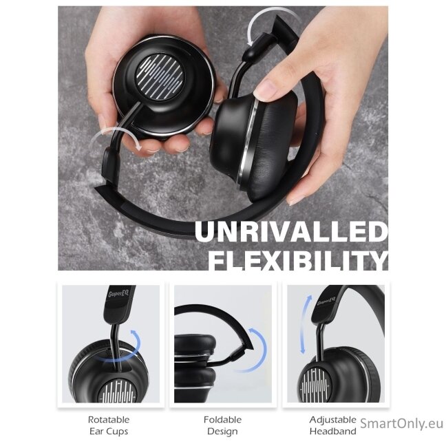 ONEODIO SuperEQ S2 ANC Wireless Headphones Black 5 ONEODIO SuperEQ S2 ANC Wireless Headphones Black 5