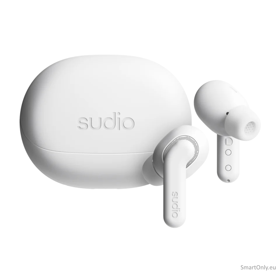 Sudio Earbuds | E4 Pro | Bluetooth | In-ear | Microphone | Cloud White | Noise canceling | Noise reduction | Wireless