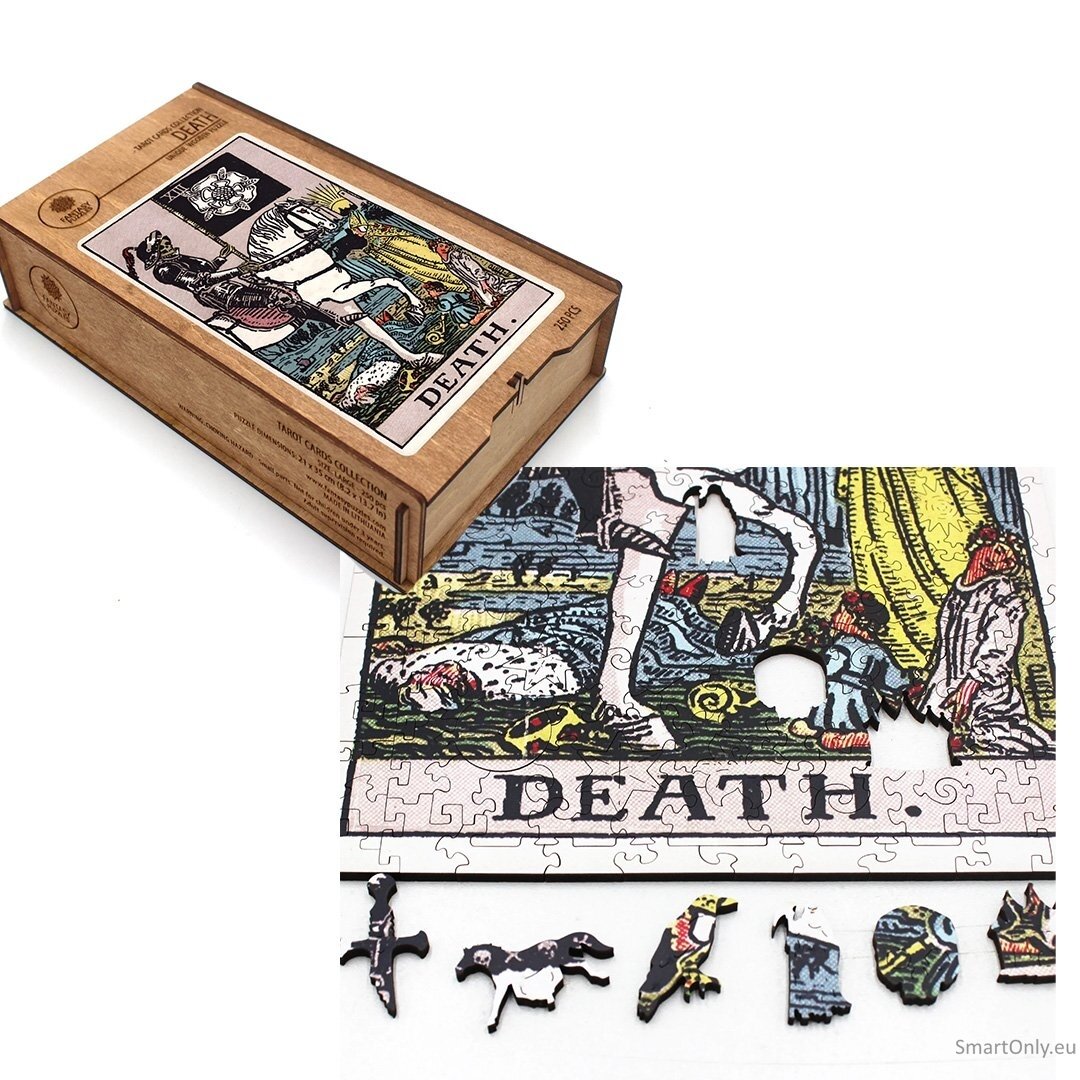 Tarot: Death (Rider-Waite) Dėlionė Iš Medžio (250 detalių) Fantasy Puzzles Tarot: Death (Rider-Waite) Dėlionė Iš Medžio (250 detalių) Fantasy Puzzles