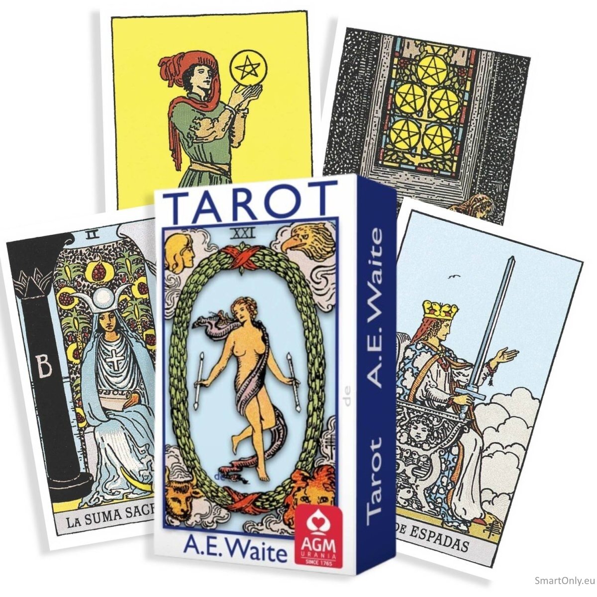 Tarot of A.E. Waite Blue Edition, Standartinis Portugališkas leidimas AGM Tarot of A.E. Waite Blue Edition, Standartinis Portugališkas leidimas AGM