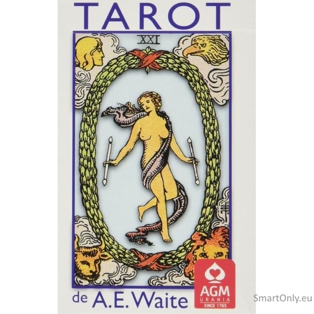 Tarot de A.E. Waite Tarot kortos Portugališkas leidimas Kišeninis variantas AGM 10 Tarot de A.E. Waite Tarot kortos Portugališkas leidimas Kišeninis variantas AGM 10