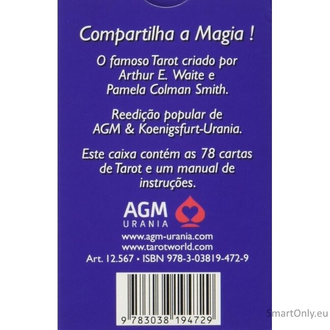 Tarot de A.E. Waite Tarot kortos Portugališkas leidimas Kišeninis variantas AGM 9