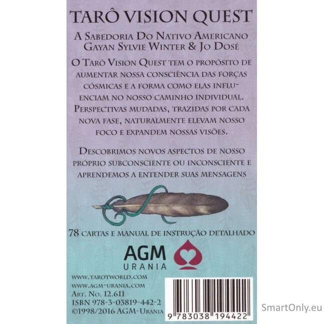 Tarot Vision Quest,  pagal Gayan Sylvie Winter ir Jo Dose Portugališkas leidimas AGM 6