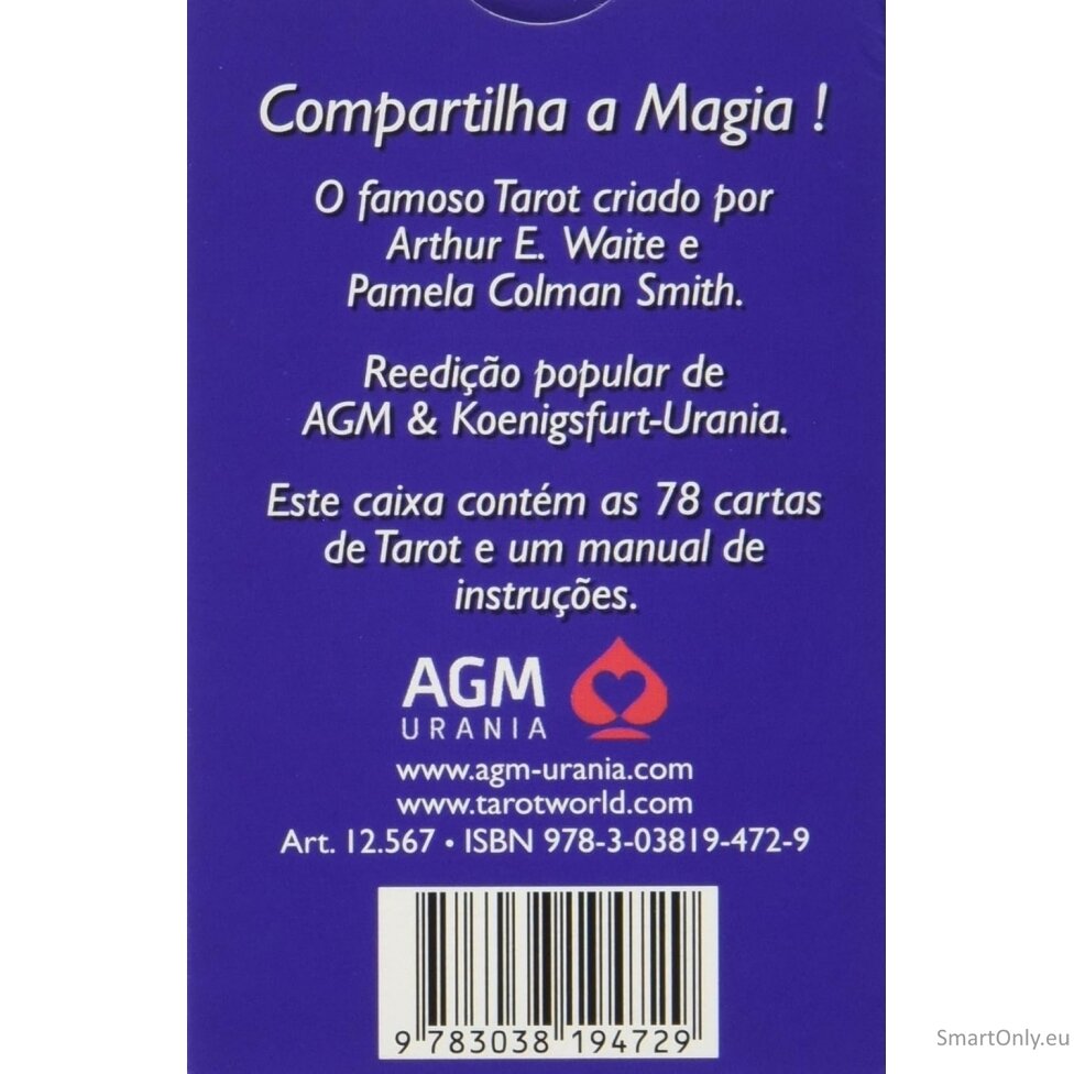 Tarot de A.E. Waite Tarot kortos Portugališkas leidimas Kišeninis variantas AGM 9