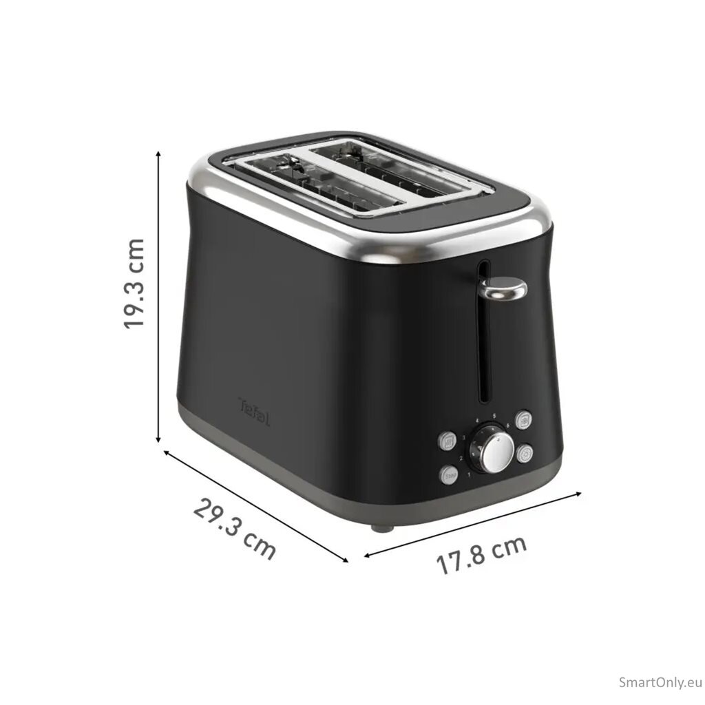 TEFAL Toaster | TT7208E0 Collection Retro | Power 850 W | Number of slots 2 | Housing material Stainless steel | Black 8