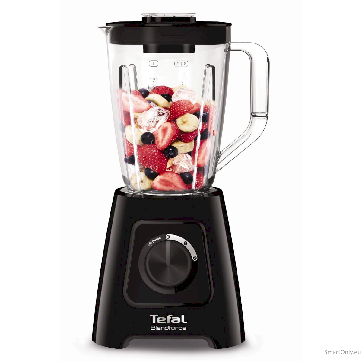TEFAL Blender BL420838 BlendForce Tabletop 600 W Jar material Plastic Jar capacity 1.25 L Ice crushing Black 1 TEFAL Blender BL420838 BlendForce Tabletop 600 W Jar material Plastic Jar capacity 1.25 L Ice crushing Black 1