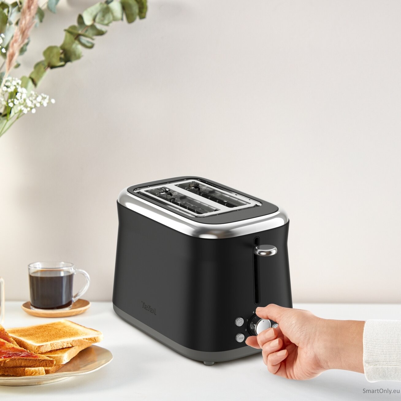 TEFAL Toaster | TT7208E0 Collection Retro | Power 850 W | Number of slots 2 | Housing material Stainless steel | Black 5
