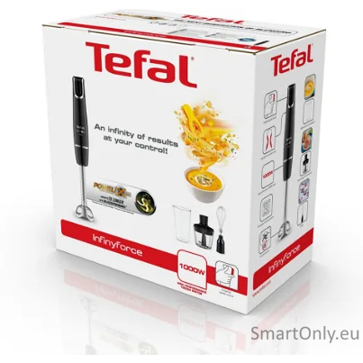 TEFAL | Blender | HB943838 InfintyForce | Hand Blender | 1000 W | Number of speeds 1 | Chopper | Black TEFAL | Blender | HB943838 InfintyForce | Hand Blender | 1000 W | Number of speeds 1 | Chopper | Black