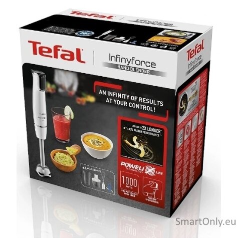 TEFAL | Blender | HB9441 InfintyForce | Hand Blender | 1000 W | Ice crushing | White | 1 3