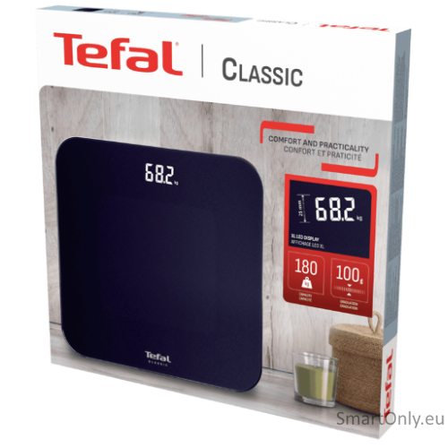 TEFAL Bathroom Scale | Classic PP1900V0 | Maximum weight (capacity) 180 | Accuracy 100 g | Dark Blue 4