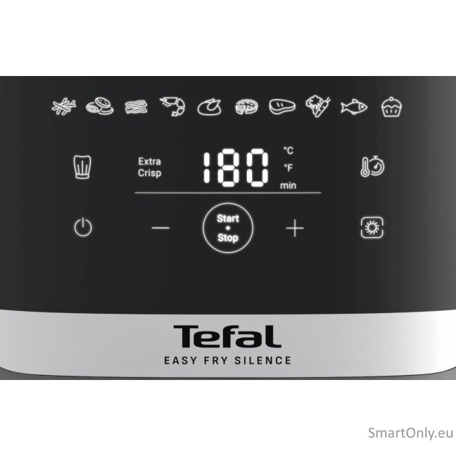 TEFAL Air Fryer | Easy Fry Silence EY551HE0 | Power 1650 W | Capacity 5 L | Gray 2 TEFAL Air Fryer | Easy Fry Silence EY551HE0 | Power 1650 W | Capacity 5 L | Gray 2