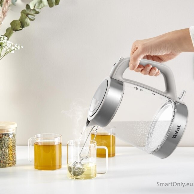 TEFAL Kettle | KI605B30 | 2200 W | Electric | 1.7 L | Glass | 360° rotational base | Grey 1 TEFAL Kettle | KI605B30 | 2200 W | Electric | 1.7 L | Glass | 360° rotational base | Grey 1