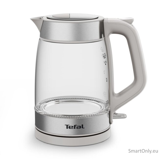 TEFAL Kettle | KI605B30 | 2200 W | Electric | 1.7 L | Glass | 360° rotational base | Grey 2