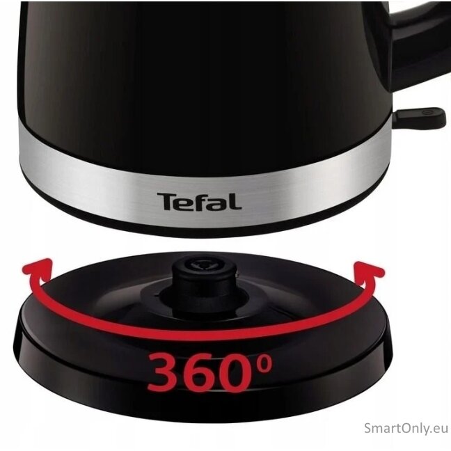 TEFAL | Kettle | KO150F30 Delfini Vision | Electric | 2400 W | 1.5 L | Plastic | 360° rotational base | Black/Stainless steel 2