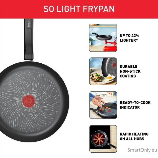 TEFAL Pan | H0560442 | Frying | Diameter 24 cm | Suitable for induction hob | Fixed handle | Black 1 TEFAL Pan | H0560442 | Frying | Diameter 24 cm | Suitable for induction hob | Fixed handle | Black 1